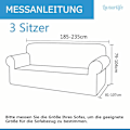 Miniatyrbild 4 av 5: Stretch Soffaöverdrag, Vattentätt och Repskyddande för 3-sits Soffa, Elegant Mönster med Halkskyddande Skumstavar (3-sits Soffa, Beige) - RWSofa Co
