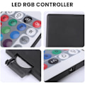 Miniatyrbilde 5 av 5: LED-kontroller RGB-kontroller styring IR fjernkontroll 24 knapper 12V