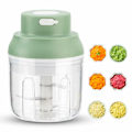 Miniatyrbillede 1 af 5: USB genopladelig elektrisk hakker, Mini grøntsagskutter, 250 ml kapacitet, Mini køkkenhakker med, foodprocessor, Ideel til løg, hvidløg, pepp