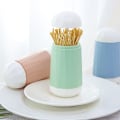 Miniatyrbillede 2 af 5: Tandpind æske tryk tandpind æske husholdning tandpind støv kasse enkel tandpind opbevaring plastik tandpind æske egnet til hjem og restauranter