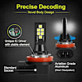 Miniatyrbillede 5 af 5: 2X HB4 9006 LED-pære Avanceret 3030 SMD Dagkørelys DRL-lampe, Cool White 6000K