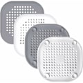 Miniatyrbillede 1 af 5: 4 stk. Silikon Aftapningsbeskytter, Vaskfilter med Sugkop, Badekar Aftapningsdæksel Filter, Anti-Tilstopning Køkken- og Badeværelsesvaskfilter (Grå, Hvid