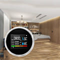 Miniatyrbillede 2 af 5: Gasdetektor CO2-måler Multifunktionel husholdningsluftkvalitetsmonitor Temperaturfugtighedstester LCD-display (hvid)