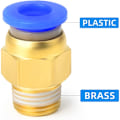 Miniatyrbillede 5 af 5: 10 stk 4 mm rør OD x 1/8 BSP han Straight Push To Connect Fittings (PC4-01)