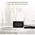 Miniatyrbilde 5 av 5: Temperatur- og fuktighetsmåler, innendørs LCD-hygrometertermometer -50℃ 70℃ Beste visuelle effekt Mini elektronisk svart for drivhus