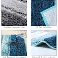 Miniatyrbilde 4 av 5: Luksuriøs badematte, myk plysj mikrofiber sklisikker dusjmatte, maskinvaskbar - Gradient blå