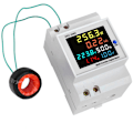 Miniatyrbild 1 av 5: Strömkonsumtionsindikator D52-2066 elmätare fas hushåll smart watttimmarmätare skena typ 220V spänning ström effekt frekvens facto