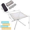 Miniatyrbillede 4 af 5: Bærbar Foldbar Lejrbål Stativ, Rustfrit Stål, Velegnet Til Udendørs Camping Grill