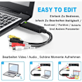 Miniatyrbilde 4 av 5: USB 2.0 lyd- og videokonverter, nytt videoopptakskort programvare støtte VHS VCR DVD videoadapter for Mac Windows 10, VHS-skanning og videoredigering