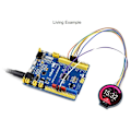 Miniatyrbillede 3 af 5: 1,28 tommer rund LCD-skærmmodul 65K RGB-farver 240x240 opløsning med GC9A01-driver indbygget SPI-interface