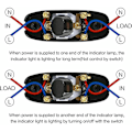 Miniatyrbillede 3 af 5: Inline-kontaktbryder, 8 stk. Inline-kontakter, vippe-mellemkontakt, til natlampe, skrivebordslampe, bordlampe, elektrisk ledning (250V 10A)