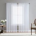 Miniatyrbilde 4 av 5: 2 stk. Supermyk, stort håndfølelse hvite tyllgardiner for moderne dekorasjon Solid Chiffon Voile Transparent Voile