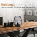 Miniatyrbilde 5 av 5: Metallbur Bordlampe, Trådløs Accentlampe med LED-pære Sengelampe Batterilys for Bryllup Hage (Eggform)