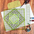 Pikkukuva 3 / 5: 6 kpl sarjan akryyli neliö quilting viivotin quilting viivotin kangas leikkaus viivotin läpinäkyvä merkki akryyli silitys viivotin