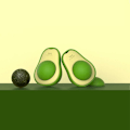 Miniatyrbild 3 av 5: Avocado Kattdjur Leksak Boll Ätbara Katt Leksaker Tänder Slickar Tänder Rengöring Tandvård Katt