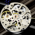 Miniatyrbillede 5 af 5: Radiation-Up Pendulum Skelet Bevægelse Pendul Indstilling Radial Mønster Automatisk Urværk Bevægelse 2001