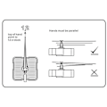Miniatyrbillede 5 af 5: 2X 3D DIY Vægur Moderne Design Stor Akryl Ure Hjem Dekoration Sticker Sort