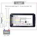 Miniatyrbild 5 av 5: DC Batterimätare Voltmeter Ammeter Energi Energimätare LCD Digital Multimeter Spänning Ström Kapacitans Ohm Timme SOC LCD Mätare DC 0-200V 100A Shunt