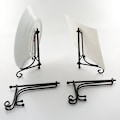Miniatyrbillede 4 af 5: (8 Pak) Jern Display Stativ, Sort Jern Staffeli Pladeholder til Foto, Vis Billedramme, Kogebøger, Tablets og Kunst 4 Tommer