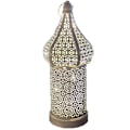 Miniatyrbild 1 av 5: Retro Hålgraverad Marockansk Boho Lykta, Bärbar Skrivbordslampa med Romantisk Atmosfär för Heminredning