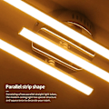 Miniatyrbilde 3 av 5: LED Taklampe, 21W Moderne Parallell Stripe Design Taklampe med 3 Parallell Stripe Lys for Stue Soverom Spisestue