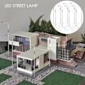 Miniatyrbilde 2 av 5: 10 stk Modell LED Gatelampe Belysning Enkelt Hode Tog Landskap Layout 1: 100