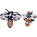 Miniatyrbillede 5 af 5: Cool Bees Manuel Rhinestone Perleplaster Sy På Mode Krystal Perleplaster Til Tøj Taske Sko Dekoration Sød Plaster Hvid