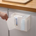 Miniatyrbillede 2 af 5: Perforeret vægmonteret multifunktionel tissueboks gratis toiletpapirholder badeværelseshylde køkkenopbevaringshylde (hvid)