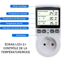 Miniatyrbilde 4 av 5: Termostatkontakt, Temperaturregulator, Programmerbar Digital Timer med Sonde, Termostatkontakt Oppvarming Drivhus, Akvarium 1 stk