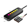 Miniatyrbillede 5 af 5: PC Power Control Touch Sliding Control PC Power Supply Desktop Computer Ekstern Strømforsyning SW Power LED Til/Fra med 4M Kabler