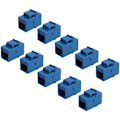 Miniatyrbillede 1 af 5: 10 stk. RJ45-stik Cat6-konnektorstik, forlængerkobling, Ethernet-netværk, LAN 6-koblingsstik, forlængeradapter, blå