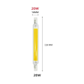 Miniatyrbillede 2 af 5: 2 stk. 118MM 20W 220V Høj Lysstyrke R7S LED Lampe Dobbelt Endet COB Glas Mønster Lampe Erstatter Halogenlamper, Lavt Strømforbrug Køligt Hvidt Lys