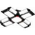 Miniatyrbilde 1 av 5: 200W LED verkstedlampe garasjelys 1 stk 6500K deformerbar taklampe med 12 justerbare paneler - E26 / E27 buktlys for kjellerbutikkverksted