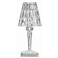 Miniatyrbilde 1 av 5: Bordlampe med krystall, LED-lyslist, 3 farger, berøringsfølsom, oppladbar, dimmbar, nattlampe for soveromsinnredning