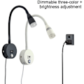 Miniatyrbild 3 av 5: Väggmonterad Läslampa Sconce USB Laddningsport Touch Dimmer Switch LED Varmvit Input