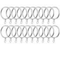 Miniatyrbillede 1 af 5: 40 stk. Metalgardinringe til gardiner og stænger, glidende øjeringe til 32 mm indvendig diameter (sølv)