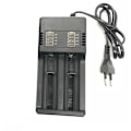 Miniatyrbild 3 av 5: 2-släpps 3.7V 18650 16340 Li-Ion Batteriladdare 14500 Laddningsbar Batteriladdare Li-Ion 18650 Batteriladdare EU-kontakt