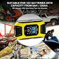 Miniatyrbillede 5 af 5: 7A/12V Smart Batterilader Bærbar Hurtig Motorcykel Lader med LCD Display Beskyttelse Reparationstilstand til Bil Motorcykel Auto Gul