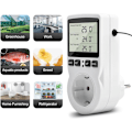Miniatyrbillede 5 af 5: 230V Temperaturregulator Stikkontakt med Sensor Digital Termostat Stikkontakt LCD Display Temperaturkontakt med Timer Velegnet til Køleskab Opvarmning