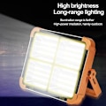 Miniatyrbild 4 av 5: Bärbar solcellsdriven nödbelysning utomhus arbetslampa hög USB uppladdningsbar LED campinglampa