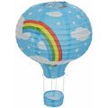 Miniatyrbillede 1 af 5: 12 tommer varmluftballon lampeskærm papir lanterne bryllup fest dekoration loftlampe, regnbue