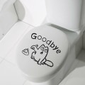 Miniatyrbilde 2 av 5: Veggklistremerke Toalett “Goodbye” Toalett Katt Klistremerker for Vaskerom Dekor Toalettsete
