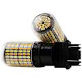 Miniatyrbilde 1 av 5: 2 stk 3757 3157 4157na LED Pære Switchback Hvit Parkering Blinklys
