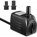 Miniatyrbilde 2 av 5: 1500L/H nedsenkbar vannpumpe, 25W ultra stille akvariepumpe med 48 timer tørrforbrenning, fontenepumpe med 5ft strømkabel og 2 dyser, vannpumpe for