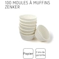 Miniatyrbilde 4 av 5: Cupcake-kapsler, individuelle cupcake-former for cupcakes, muffins og papirmuffinsbaking, hvit, 5 cm, pakke med 100