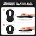 Miniatyrbild 5 av 5: Musmatta, Ergonomisk gamingmusmatta med massagefunktion, Memory Foam Comfort Touch, smärtlindrande handledsstöd, halkfri bas (30x20 cm)