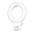 Clip-on Ring Light, Genopladelig LED Selfie Ring Light til Telefon, Laptop, Tablet (3 lys)