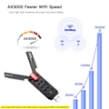 Miniatyrbilde 4 av 5: 3000 Mbps WiFi-adapter WiFi 6E USB 3.0 nettverkskort AX3000 Tri-band 2.4G 5G 6G Wifi-mottaker Dongle for Windows 10 11 Driverfri