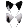 2 st Varg Räv Päls Öron Hårband Huvudbonad Maskerad Halloween Kostym Hårband, A