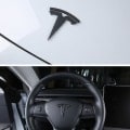 Miniatyrbillede 4 af 5: 3x Mat Sort T Logo Tesla Model Y Motorhjelm Emblemer